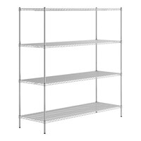 Regency Spec Line 24" x 72" x 74" NSF Stainless Steel 4-Shelf Kit