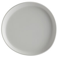 GET Enterprises CS-910-LG Riverstone 9" Light Gray Irregular Round Matte Melamine Coupe Plate - 12/Pack