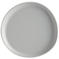 GET Enterprises CS-710-LG Riverstone 7" Light Gray Irregular Round Matte Melamine Coupe Plate - 12/Pack