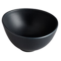 GET Enterprises B-500-DG Riverstone 3 oz. Dark Gray Irregular Round Small Matte Melamine Bowl - 24/Case