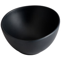 GET Enterprises B-2000-DG Riverstone 12 oz. Dark Gray Irregular Round Matte Melamine Bowl - 12/Pack