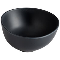 GET Enterprises B-1200-DG Riverstone 8 oz. Dark Gray Irregular Round Matte Melamine Bowl - 24/Case