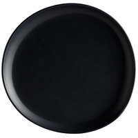 GET Enterprises CS-1050-DG Riverstone 10 1/2" Dark Gray Irregular Round Matte Melamine Coupe Plate - 12/Pack