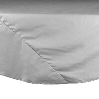 Intedge 90" Round Gray Seamed 65/35 Poly/Cotton Blend Hemmed Cloth Table Cover