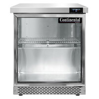 Continental Refrigerator SWF27NGD-FB 27" Front Breathing Undercounter Freezer with Glass Door - 7.4 Cu. Ft.