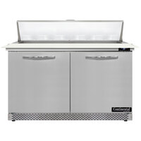 Continental Refrigerator SW48N12C-FB 48" 2 Door Cutting Top Front Breathing Refrigerated Sandwich Prep Table