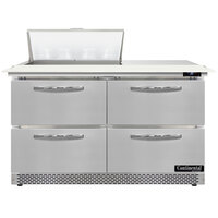 Continental Refrigerator SW48N8C-FB-D 48" 4 Drawer Cutting Top Front Breathing Refrigerated Sandwich Prep Table