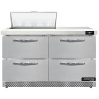Continental Refrigerator SW48-N-8-FB-D 48" 4 Drawer Front Breathing Refrigerated Sandwich Prep Table