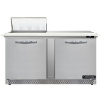 Continental Refrigerator SW60-N-8C-FB 60" 2 Door Cutting Top Front Breathing Refrigerated Sandwich Prep Table