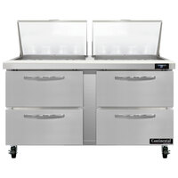 Continental Refrigerator SW60-N-24M-D 60" 4 Drawer Mighty Top Refrigerated Sandwich Prep Table