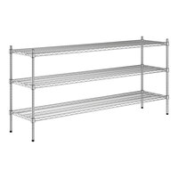 Regency 18" x 72" x 34" NSF Chrome 3-Shelf Kit