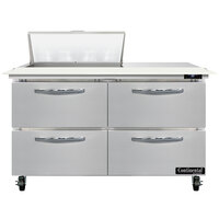 Continental Refrigerator SW48-N-8C-D 48" 4 Drawer Cutting Top Refrigerated Sandwich Prep Table