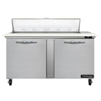 Continental Refrigerator SW60-N-12C 60" 2 Door Cutting Top Refrigerated Sandwich Prep Table