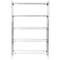 Metro 5A357C Stationary Super Erecta Adjustable 2 Series Chrome Wire Shelving Unit - 18" x 48" x 74"