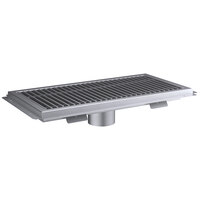 Regency 12" x 24" 14-Gauge Stainless Steel Floor Water Receptacle with Grate