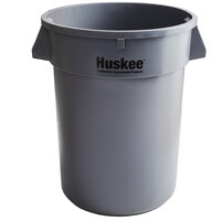 Continental 3200GY Huskee 32 Gallon Gray Round Trash Can