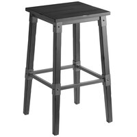 Lancaster Table & Seating Industrial Backless Bar Stool with Slate Gray Finish