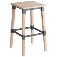 Lancaster Table & Seating Industrial Backless Bar Stool with Bleached Oak Finish