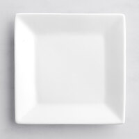 Acopa 6 inch Bright White Square Porcelain Plate - 36/Case