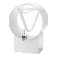 Rosseto LD182 Lucid 5 Gallon White Acrylic Barrel Beverage Dispenser with Infusion Chamber