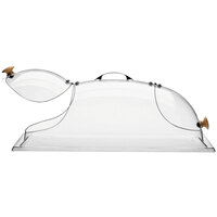 Cal-Mil 361-12 Classic Clear Dome Display Cover with Double End Opening and Doors - 12" x 20" x 7 1/2"