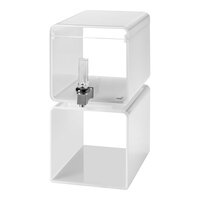 Rosseto LD187 Lucid 2 Gallon White Acrylic Cube Beverage Dispenser
