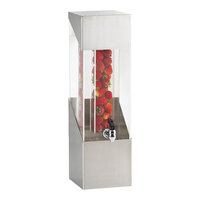 Cal-Mil 1991-3INF-55 3 Gallon Square Stainless Steel Beverage Dispenser with Infusion Chamber - 7 1/4" x 9 1/2" x 24 1/2"