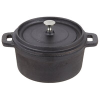 American Metalcraft CIPR5500 17 oz. Pre-Seasoned Mini Cast Iron Pot with Cover