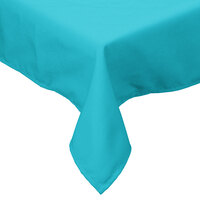 Intedge 45" x 120" Rectangular Teal Hemmed 65/35 Poly/Cotton Blend Cloth Table Cover