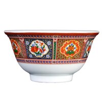 Thunder Group 3008TP Peacock 6 oz. Round Melamine Rice Bowl - 24/Pack