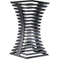 Cal-Mil 1465-15-13 Black Metal Elevation Riser - 8" x 8" x 15"