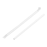 Choice 7 3/4" Jumbo White Wrapped Flex Straw - 10,000/Case