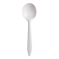 Dart SU6OW Medium Weight White Plastic Soup Spoon - 1,000/Case