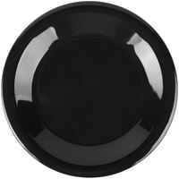 Carlisle 3301803 Sierrus 6 1/2" Black Wide Rim Melamine Pie Plate - 48/Case