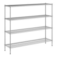 Regency 18" x 72" x 64" NSF Chrome 4-Shelf Kit