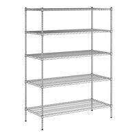 Regency 24" x 54" NSF Chrome Wire 5-Shelf Kit with 74" Posts