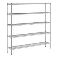 Regency 14" x 72" x 74" NSF Chrome Wire 5-Shelf Kit