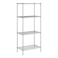 Regency 24" x 42" NSF Chrome Wire 4-Shelf Kit with 96" Posts