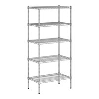 Regency 18" x 30" x 64" NSF Chrome Wire 5-Shelf Kit