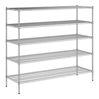 Regency 24" x 72" NSF Chrome Wire 5-Shelf Kit with 64" Posts
