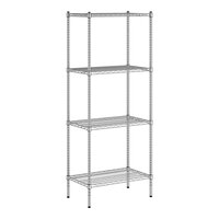 Regency 18" x 30" NSF Chrome Wire 4-Shelf Kit with 74" Posts