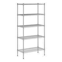 Regency 18" x 36" x 74" NSF Chrome Wire 5-Shelf Kit