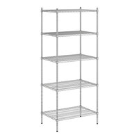 Regency 24" x 36" NSF Chrome Wire 5-Shelf Kit with 86" Posts