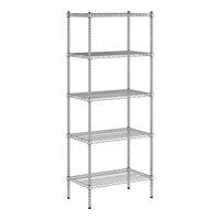 Regency 18" x 30" x 74" NSF Chrome Wire 5-Shelf Kit