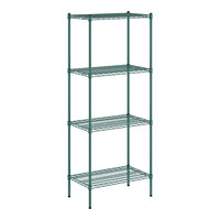 Regency 18" x 30" NSF Green Epoxy 4-Shelf Kit with 74" Posts