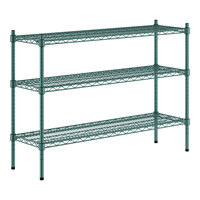 Regency 14" x 48" NSF Green Epoxy 3-Shelf Kit with 34" Posts