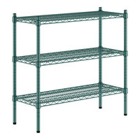 Regency 14" x 36" NSF Green Epoxy 3-Shelf Kit with 34" Posts