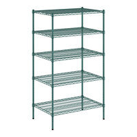 Regency 24" x 36" x 64" NSF Green Epoxy 5-Shelf Kit