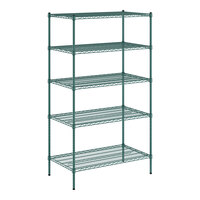 Regency 24" x 42" x 74" NSF Green Epoxy 5-Shelf Kit