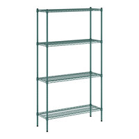 Regency 14" x 42" x 74" NSF Green Epoxy 4-Shelf Kit